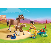 Playmobil Pru with Horse and Foal 70122