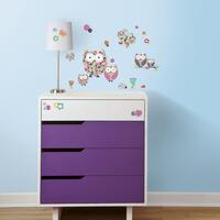 RoomMates Prisma Owls & Butterflies Peel and Stick Wall Decals