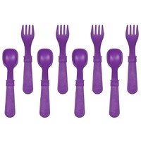 Re-Play Forks and Spoons (4 of each - No Retail Packaging) - Amethyst