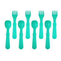 Re-Play Forks and Spoons (4 of each - No Retail Packaging) - Aqua