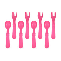 Re-Play Forks and Spoons (4 of each - No Retail Packaging) - Bright Pink