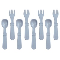 Re-Play Forks and Spoons (4 of each - No Retail Packaging) - Grey