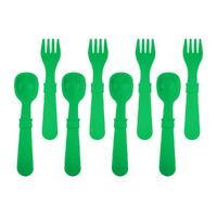 Re-Play Forks and Spoons (4 of each - No Retail Packaging) - Kelly Green