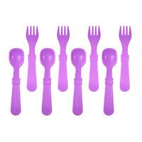 Re-Play Forks and Spoons (4 of each - No Retail Packaging) - Purple