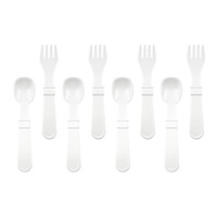 Re-Play Forks and Spoons (4 of each - No Retail Packaging) - White