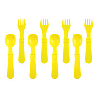 Re-Play Forks and Spoons (4 of each - No Retail Packaging) - Yellow