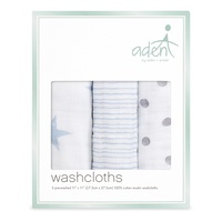 Aden Washcloth - Dappers Stars Blue 3 pack by Aden+Anais