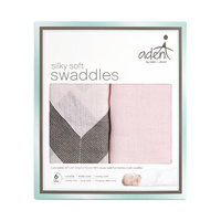 Aden Bamboo Swaddles 2pk - Ziggy Pink by Aden+Anais