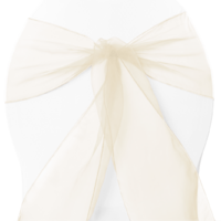 Wedding & Event Linen - Chair Sash Organza - Champagne