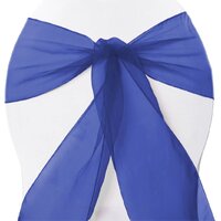 Wedding & Event Linen - Chair Sash Organza - Navy Blue 
