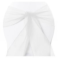 Wedding & Event Linen - Chair Sash Organza - White