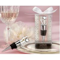 Wedding Bomboniere & Favours - Wine Bottle Stopper - Love x 10