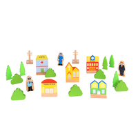 Tooky Toy Wooden Town Play Set