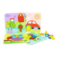 Tooky - Wooden 4 in 1 Shape Puzzle