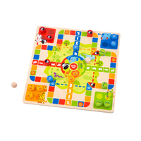 Tooky - 2 in 1 Wooden Board Game, Ludo, Snakes & Ladders