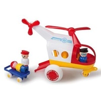Viking Toys Jumbo Helicopter Ambulance with 2 figures + Stretcher