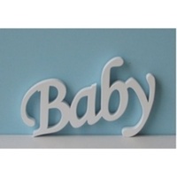 Wooden Inspriational Script Word - Baby