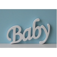 Wooden Script Word Baby