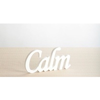Wooden Inspirational Script Word - Calm