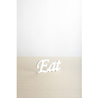 Wooden Inspirational Script Word - Eat