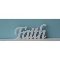 Wooden Inspirational Script Word - Faith