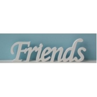 Wooden Inspirational Script Word - Friends