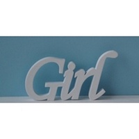 Wooden Inspirational Script Word - Girl