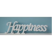 Wooden Inspirational Script Word - Happiness
