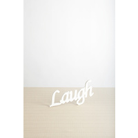 Wooden Inspirational Script Word - Laugh