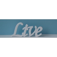 Wooden Inspirational Script Word - Live