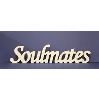 Wooden Inspirational Script Word - Soulmates