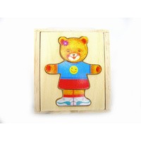 Kaper Kidz - Wooden Dressing Bear Girl