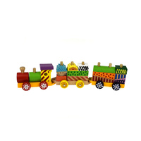 Kaper Kidz - Wooden Colourful Block Train
