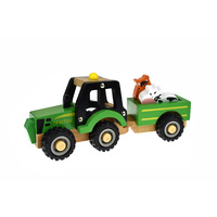 Koala Dream - Wooden Green Tractor with Animal
