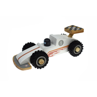 Koala Dream -  Wooden Racing Car - White