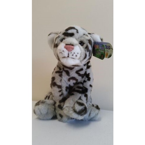 Korimco Soft Toy Jungle Alive White Snow Leopard 32cm
