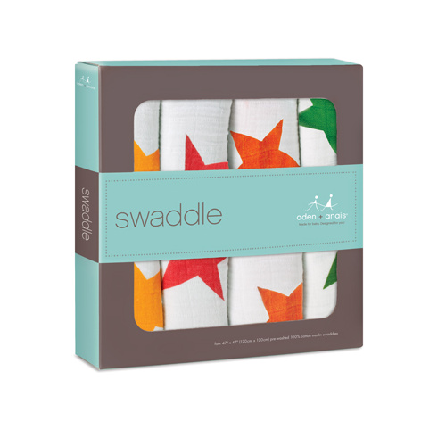 Aden + Anais Classic Swaddle Wraps 4pk - Super Star