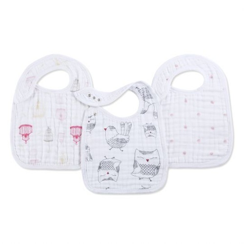 Aden + Anais Classic Snap Bibs 3pk - Lovebird