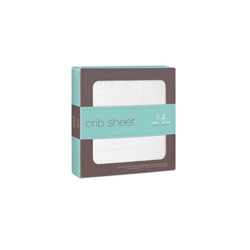 Aden + Anais Classic Cot Sheet - Solid White