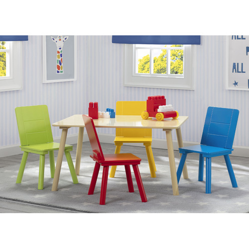 Delta Children Kids Table and Chair Set - Natural/Primary