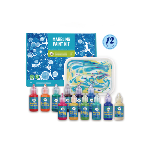 JarMelo - Marbling Paint Kit - 12 colours
