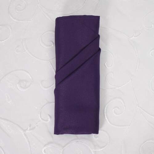 Wedding & Event Linen - Quality Polyester Napkins 50cm - Dark Purple