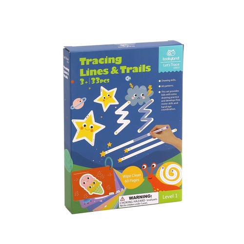 Tooky Land Lets Trace - Tracing Lines & Trails Flash Cards