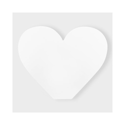Wooden Solid Heart White