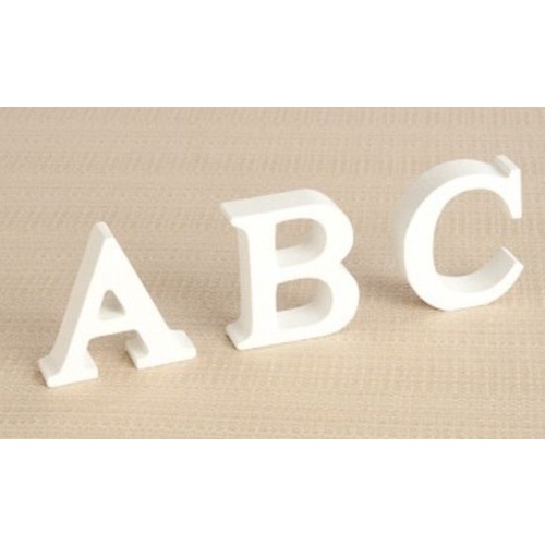 Wooden Alphabet Decoration Letter - White Small Upper Case 6cm "D"