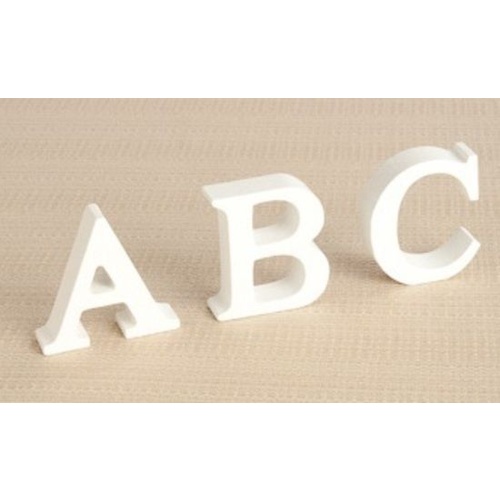 Wooden Alphabet Decoration Letter - White Small Upper Case 6cm "O"