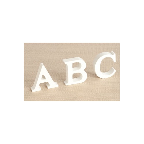 Wooden Alphabet Decoration Letter - White Small Upper Case 6cm "V"