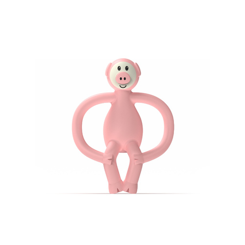 Matchstick Monkey Animal Teether - Pig Anti Microbial