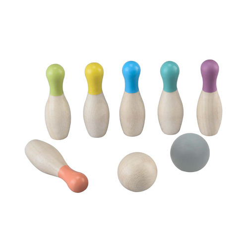 Kaper Kidz - Wooden Bowling Set - Olive