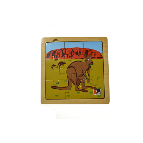 Kaper Kidz - Kangaroo Wooden Jigsaw 9 pieces